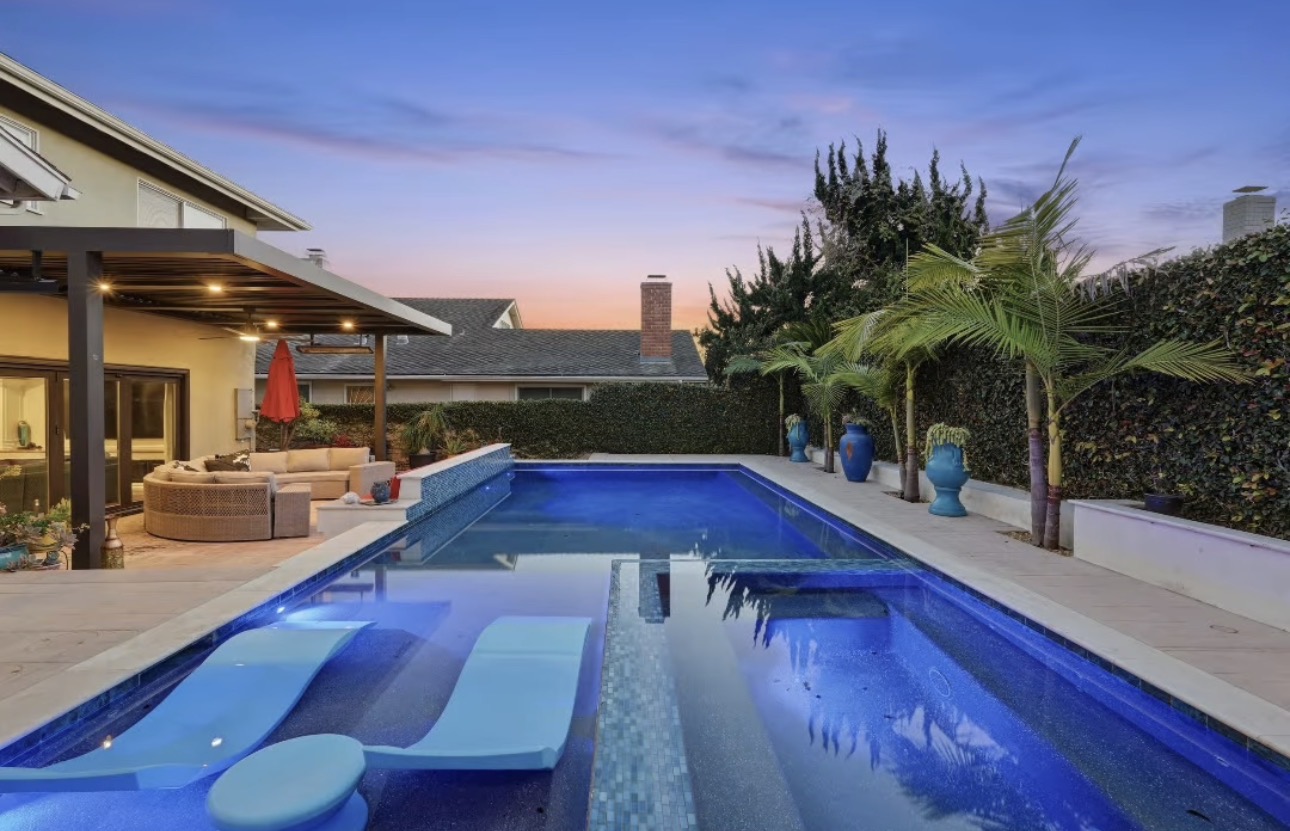 Pool at Dusk in Torrance, California